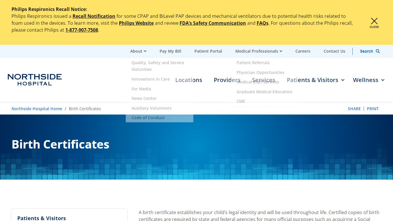 Birth Certificates | Northside Hospital